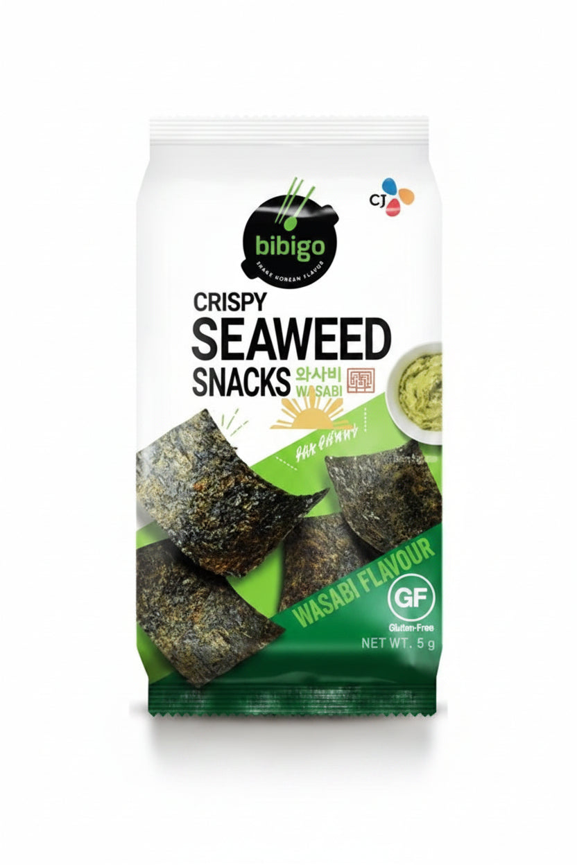 BIBIGO Seaweed Snack Crispy Wasabi 5g