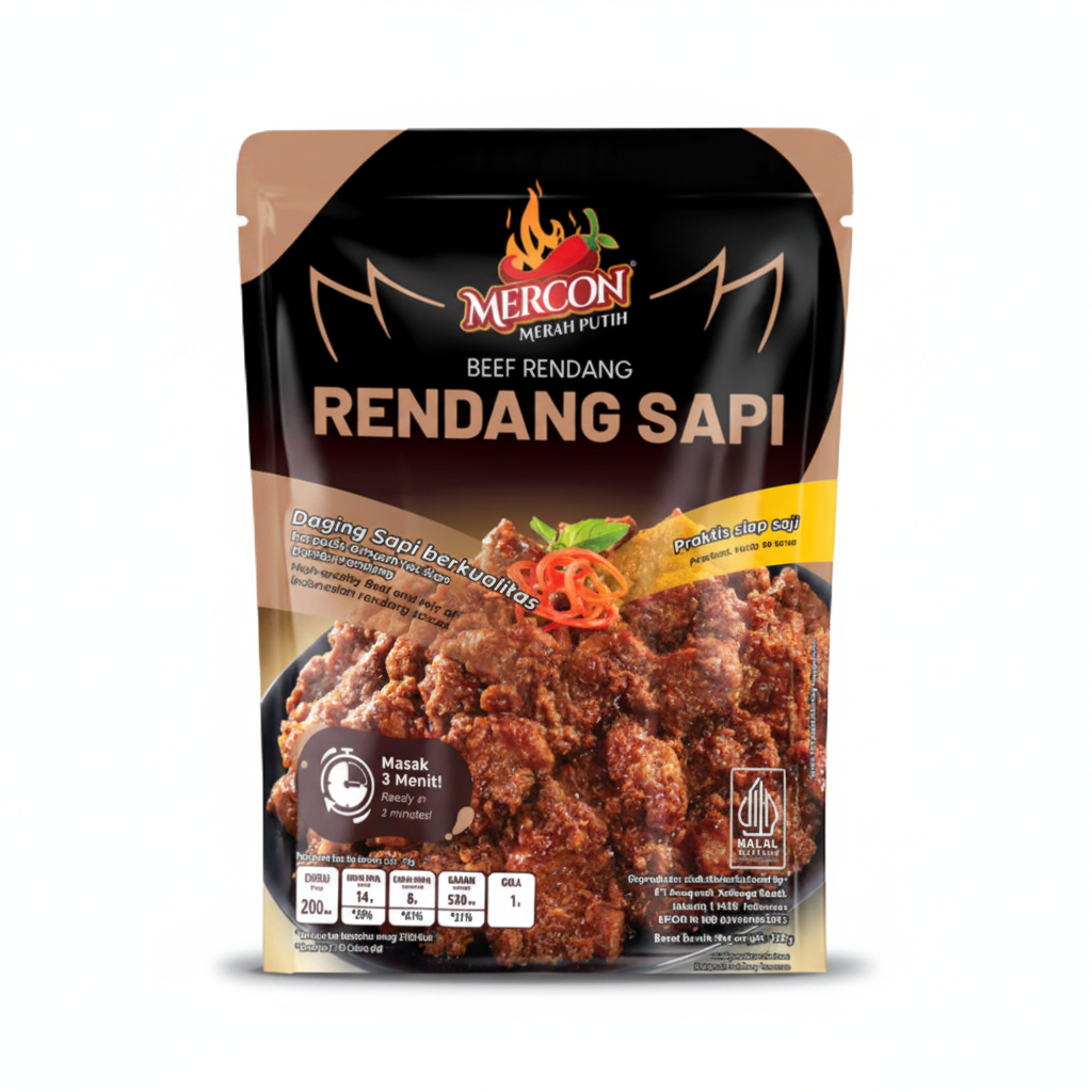 MERCON MERAH PUTIH Rendang Sapi 150g