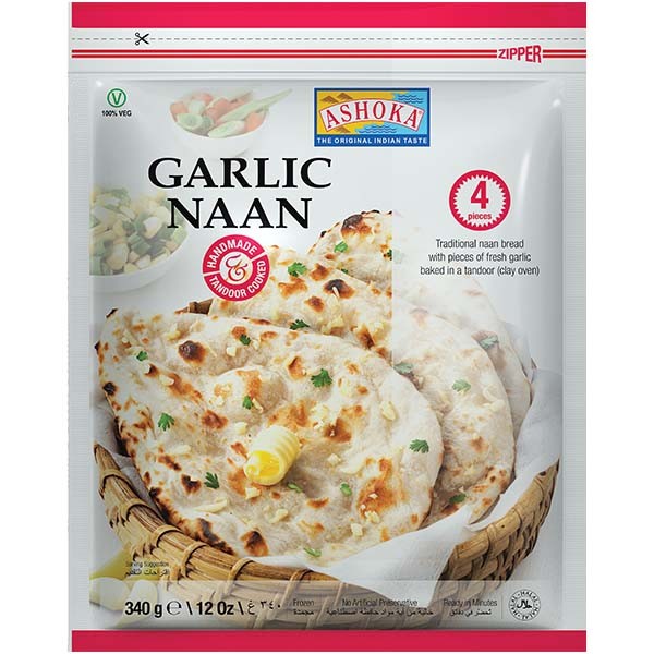 ASHOKA Naan Garlic 340g