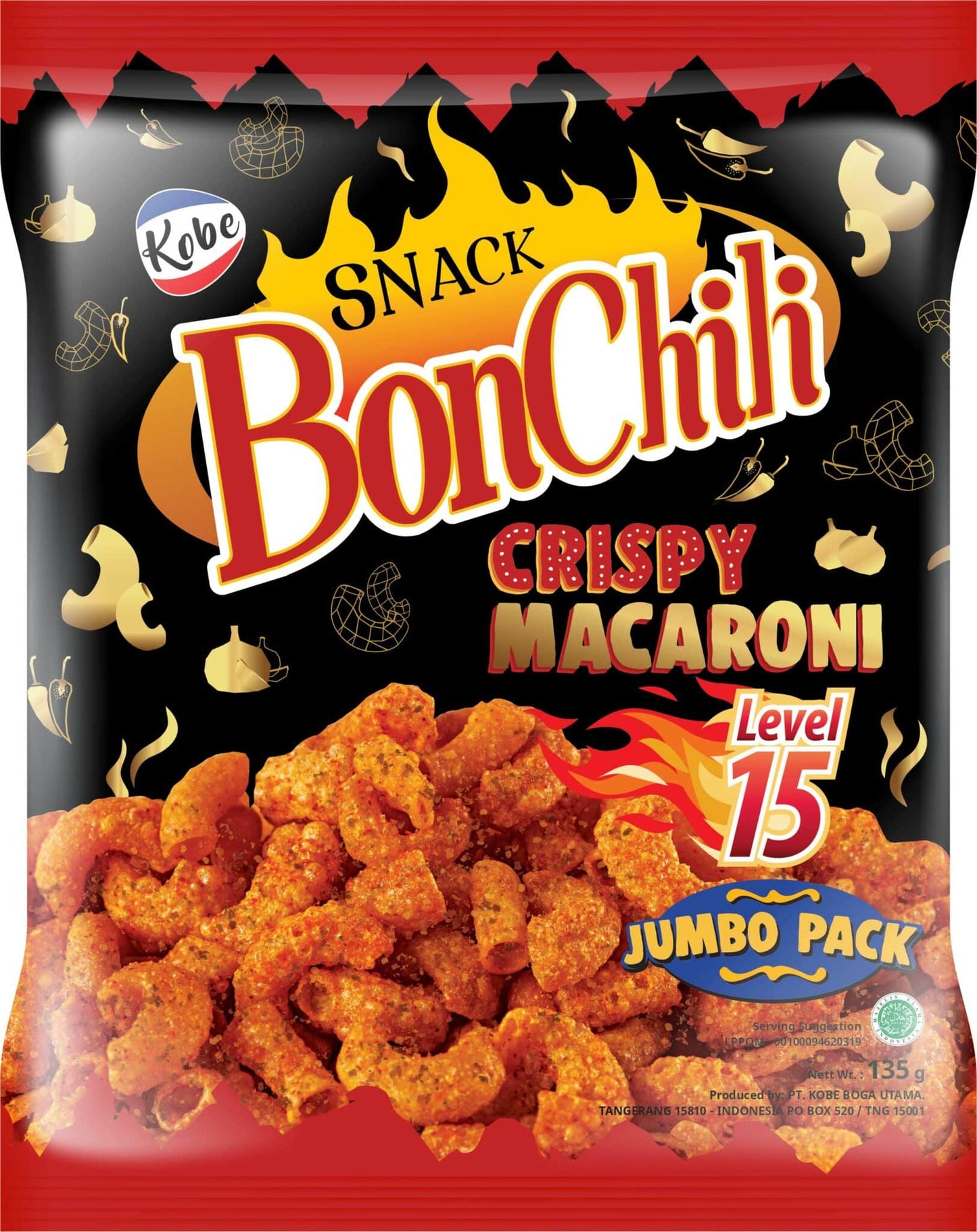 BONCABE Makaroni Snack Level 15 135 gr