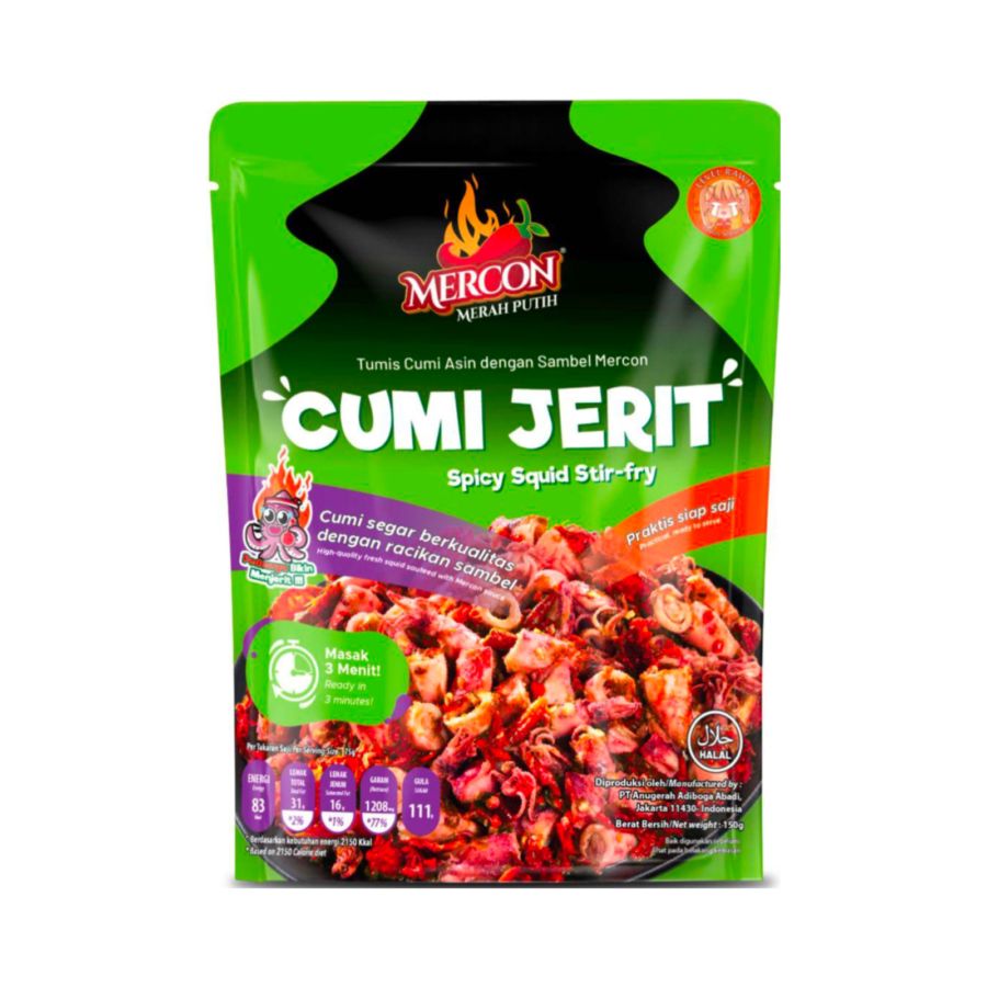 MERCON MERAH PUTIH Cumi Jerit 150g