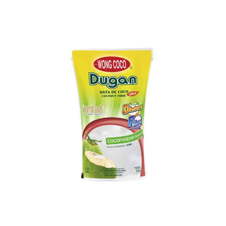WONG COCO Nata de Coco Dugan Sliced Fibre Pandan Flavour 360gr