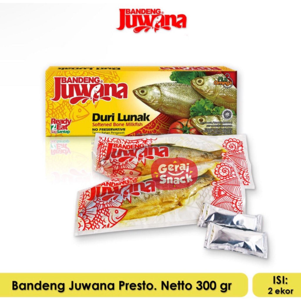 BANDENG JUWANA Bandeng Presto Duri Lunak Isi 2 Ekor dan Sambal 300g