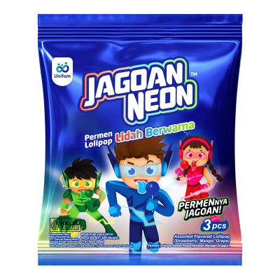 MILKITA Jagoan Neon Mini Pouch Lolipop Rasa Buah (3 pcs) 27g