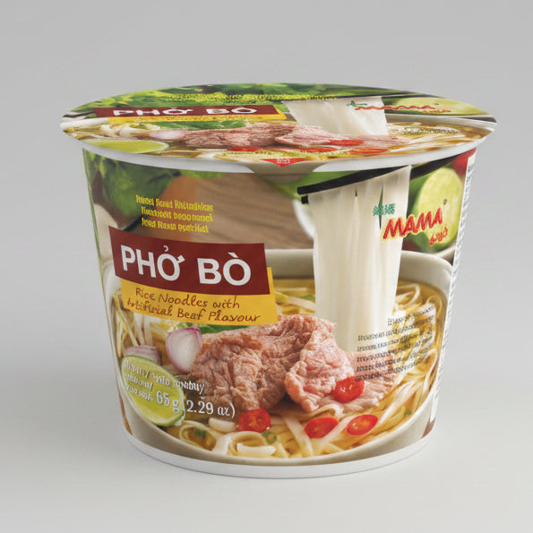 MAMA Instant Rice Noodles Beef Pho Bo Bowl 65g