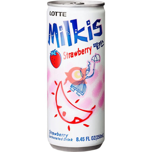 LOTTE Milkis Soft Drink Strawberry Can 250ml