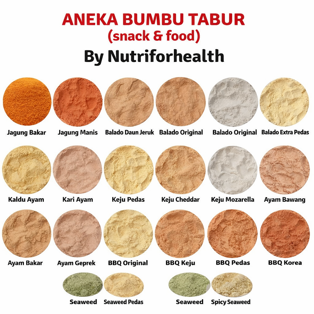 NUTRIFORHEALTH Bumbu Tabur Snack dan Cemilan Rasa Keju Pedas 50g