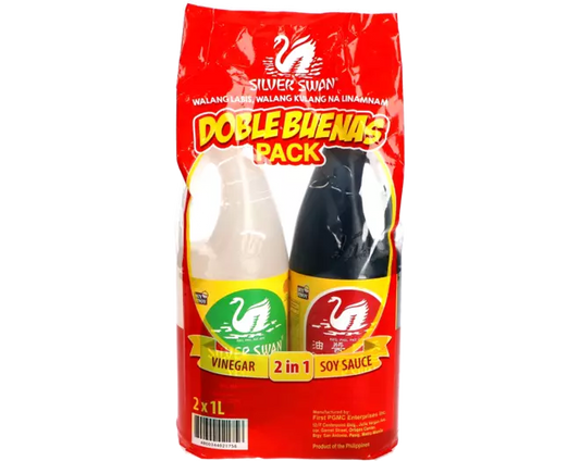 SILVER SWAN Value Pack Soy Sauce + Vinegar 1L