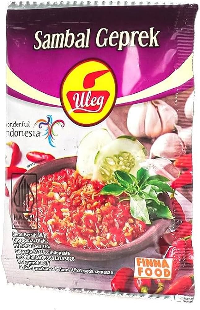 FINNA Sambal Uleg Geprek 18 g x 10 Sachet (Pack)