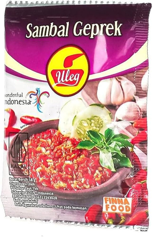 FINNA Sambal Uleg Geprek 18 g x 10 Sachet (Pack)