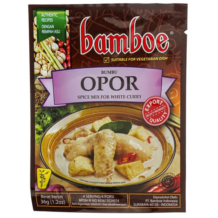 Bamboe Bumbu Opor spice mix package on a white background