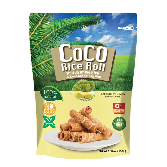 COCO Crispy Rice Roll Durian 100g