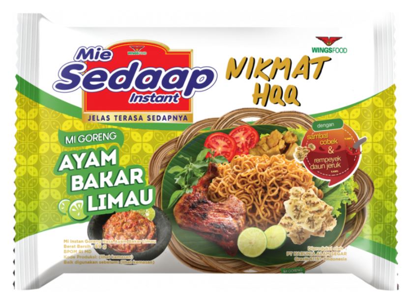 WINGS Sedap Mie Instan Ayam Bakar Limau 89g