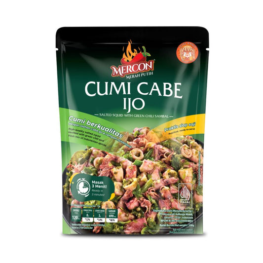 MERCON MERAH PUTIH Cumi Cabe Ijo 150g