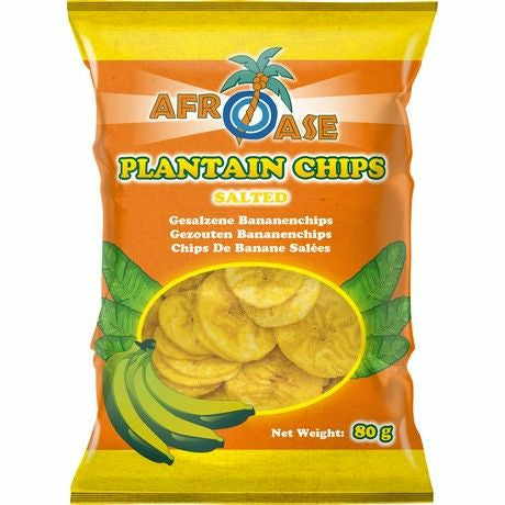 AFROASE Plantain Chips Salted 80g