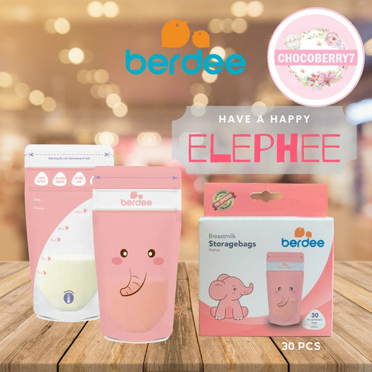 BERDEE Breastmilk Storagebags Elephee 30 Bags 150ml