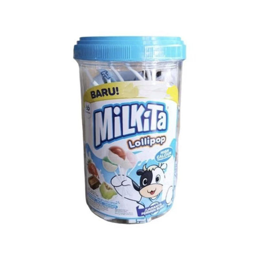 MILKITA Jar Max Milkita Permen Susu Lolipop (30pcs) 270g